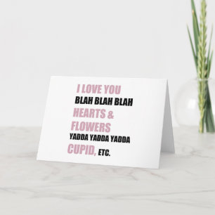 I Love You Blah Blah Blah Holiday Card