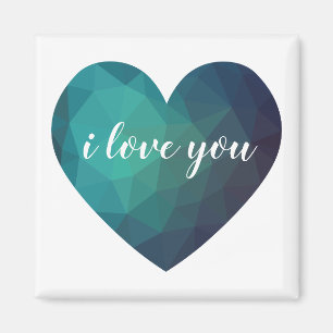 I love you blue heart valentine gift magnet