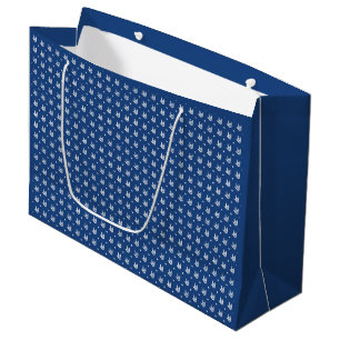 I Love You Blue Pattern Gift Bag