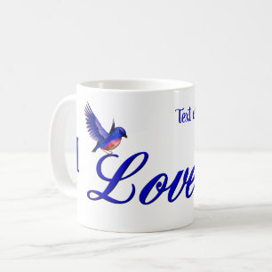 I Love You Bluebird Personalised Coffee Mug