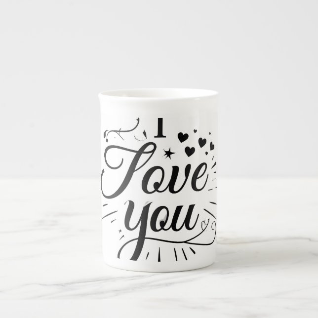 i love you bone china mug (Front)