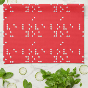 I love you (Braille) Tea Towel