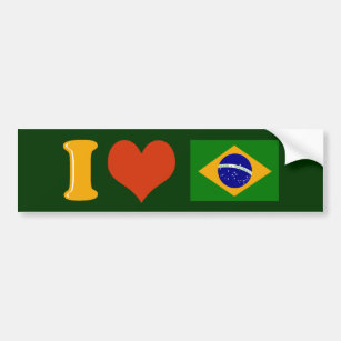 I love you Brazil Bumper Sticker
