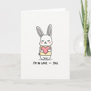 I Love You Bunny Sweetheart Card