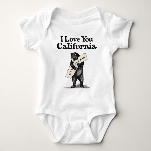 I Love You California Baby Bodysuit (Front)