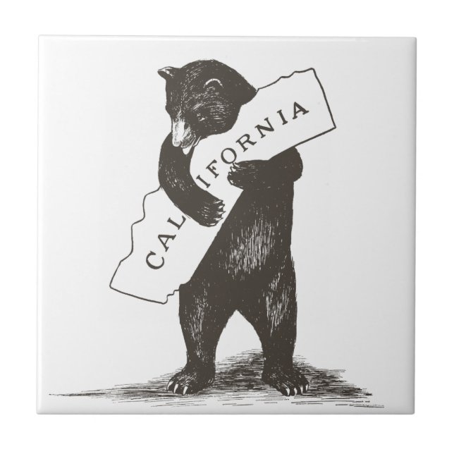I Love You California Ceramic Tile (Front)