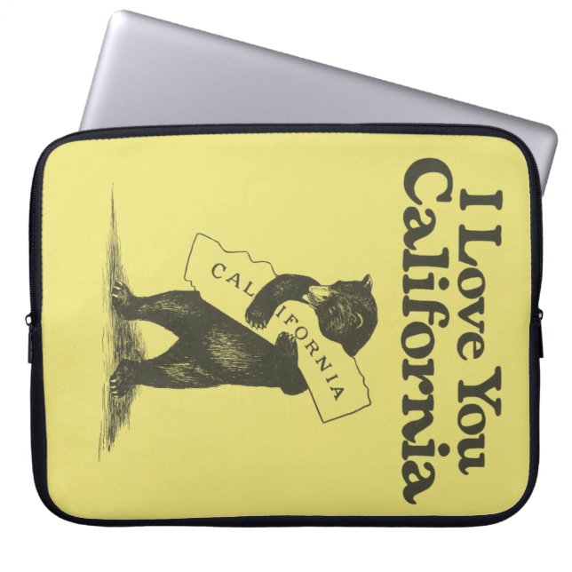 I Love You California Laptop Sleeve (Front)