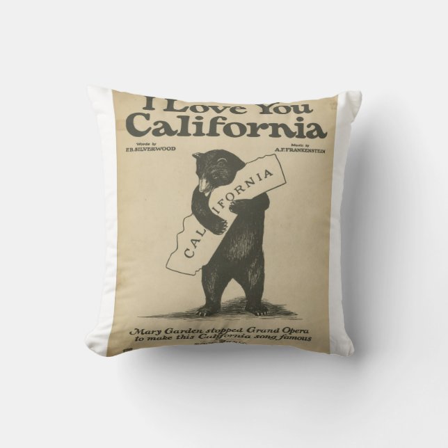 I Love You California Pillow (Front)