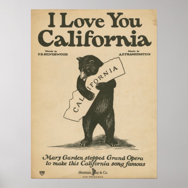 I Love You California Poster (Front)