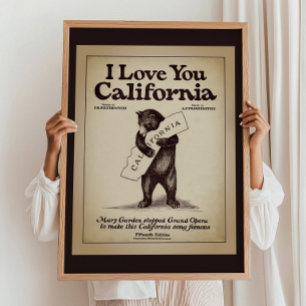 I Love You California Poster