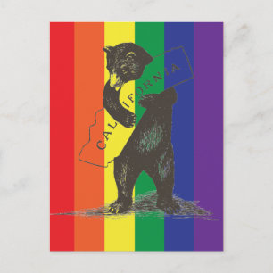 I Love You California--Rainbow Postcard