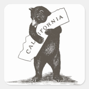 I Love You California Square Sticker
