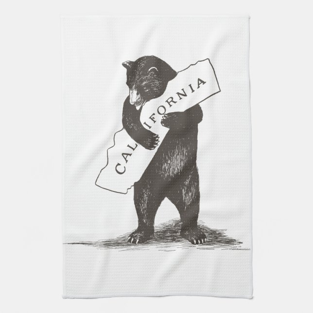 I Love You California Tea Towel (Vertical)
