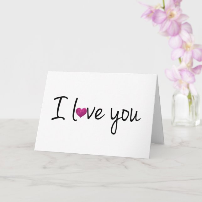 I love You Card (Orchid)
