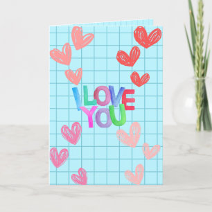 I LOVE YOU CARD   FOLDED CARD   VALENTINE'S DAY