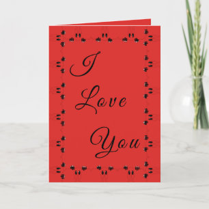 I Love You Card For You - Custom Colours - Text