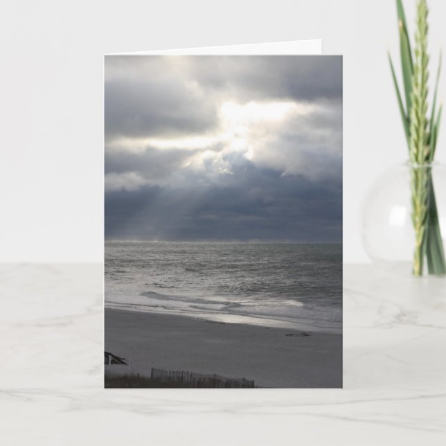 I LOVE YOU card of the beach (Front)