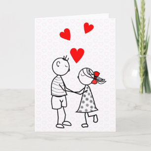 I Love You Card Romantic Couple - Your Text Name