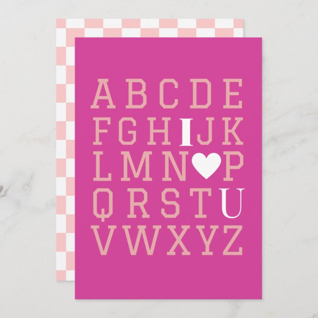 i love you card | valentine's card (Front/Back)