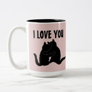 'I LOVE YOU' CAT COFFEE MUGS