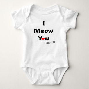 I Love You Cat Owners Valentine Pets Emotion Quote Baby Bodysuit