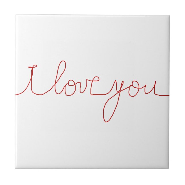 I love you ceramic tile (Front)
