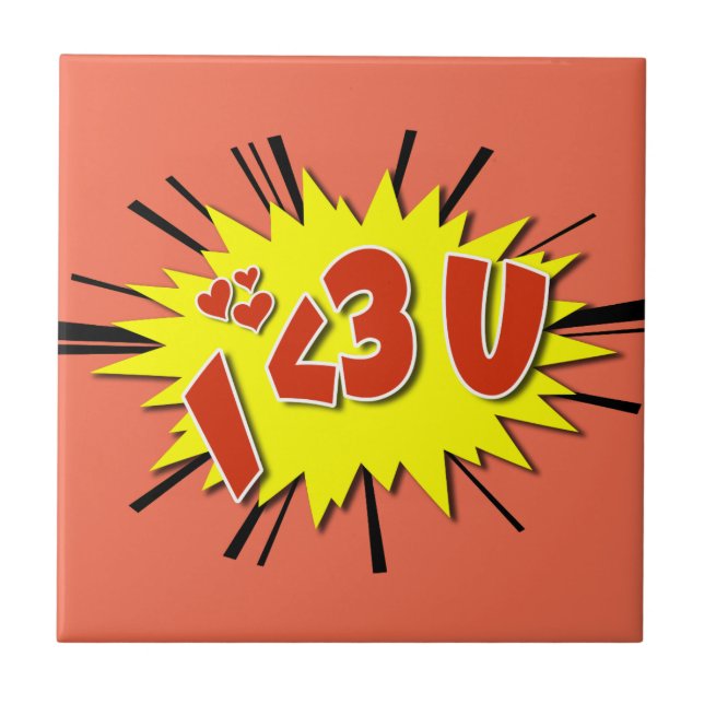 I love you ceramic tile (Front)