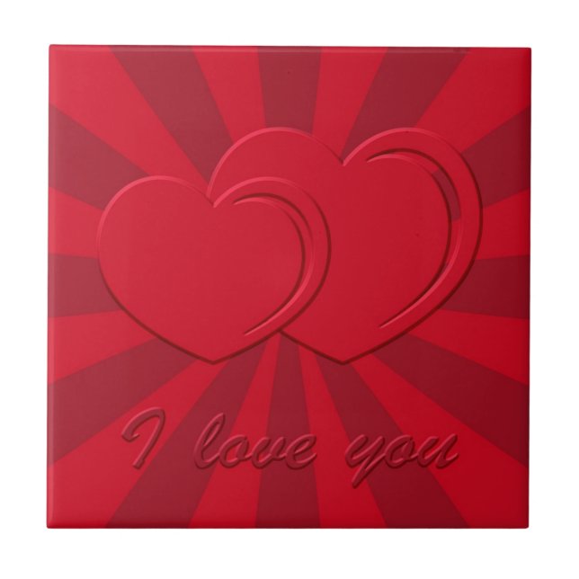 I love you ceramic tile (Front)