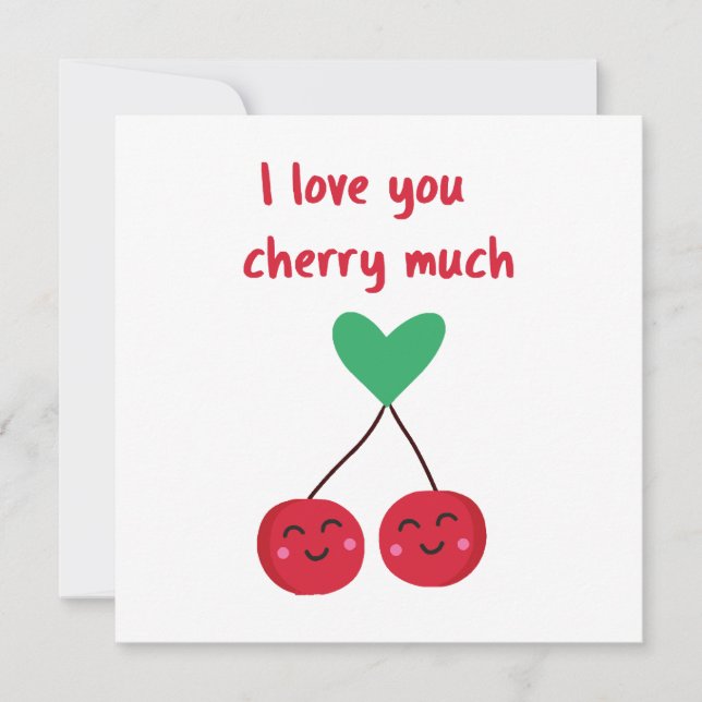 I Love You Cherry Much Valentine Invitation (Front)