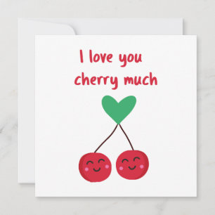 I Love You Cherry Much Valentine Invitation
