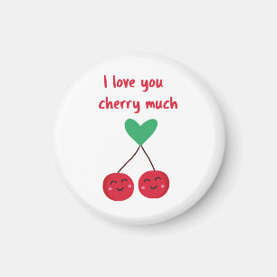 I Love You Cherry Much Valentine Magnet