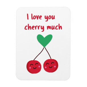I Love You Cherry Much Valentine Magnet