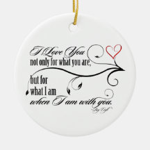 I love you Christmas ornament