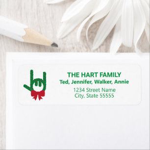 I Love You, Christmas Wreath Return Address Label