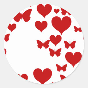 I Love You Classic Round Sticker