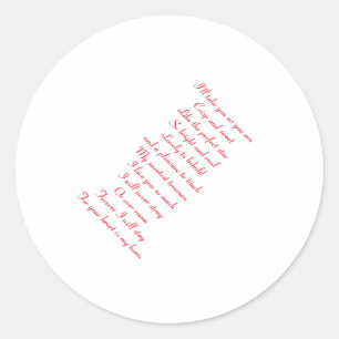 I love you classic round sticker