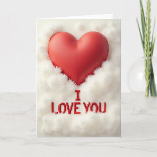 I Love You Cloud Heart Card