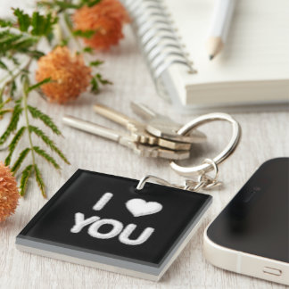 I Love You Clouds Keyring