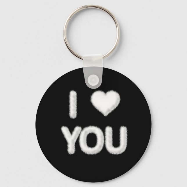 I Love You Clouds Keyring (Front)