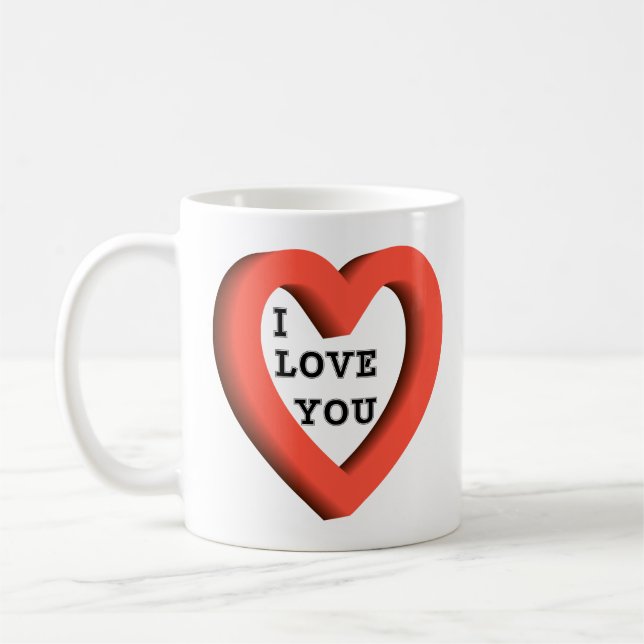 I Love You Coffee Mug (Left)