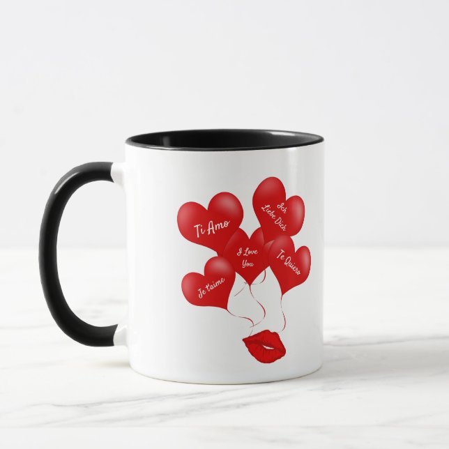 I Love You Combo Mug with Heart Balloons (Left)
