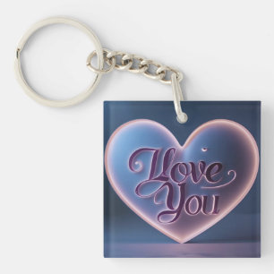 I Love You Connected In A Heart Key Ring