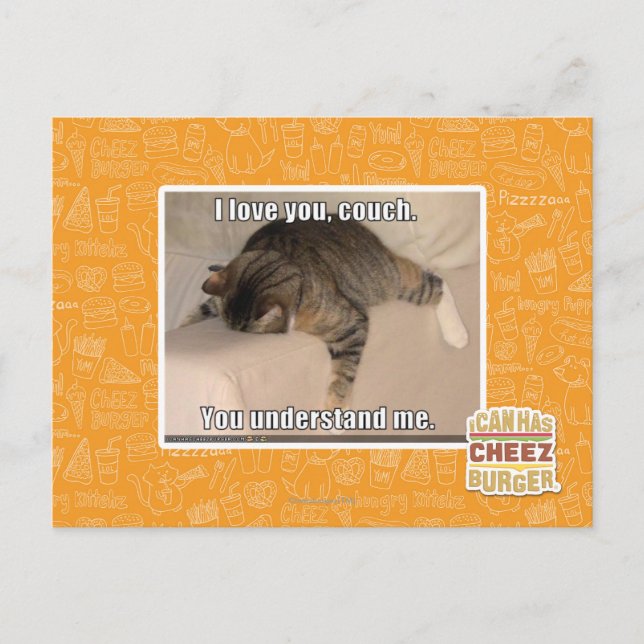 I love you, couch. postcard (Front)