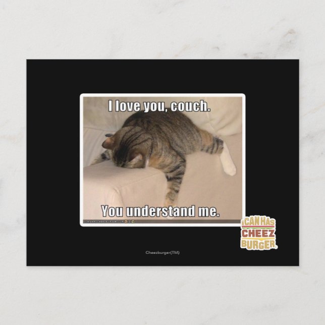 I love you, couch. postcard (Front)