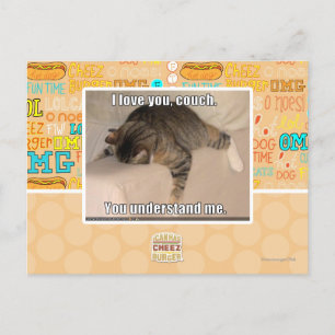 I love you, couch. postcard