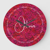 I Love You Custom Name Red Roses Love