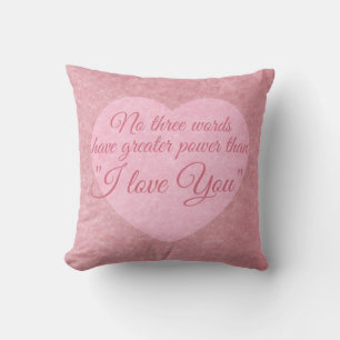 “I LOVE YOU” custom names & date throw pillow