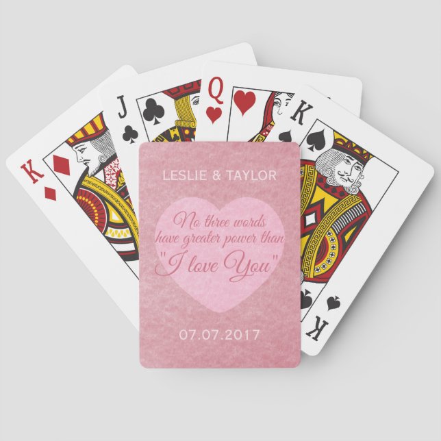 “I LOVE YOU” custom playing cards (Back)