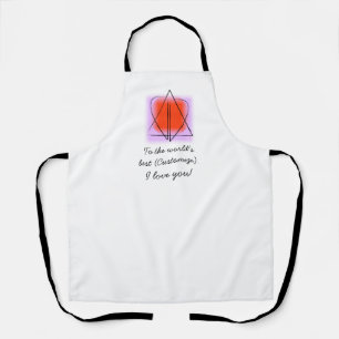 I Love You, (Customise) Star of David/Heart Apron