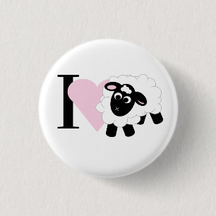 I love You Cute Cartoon Sheep 3 Cm Round Badge
